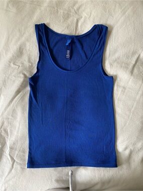 SKIMS Ribbed Scoop Tank Top - Royal Blue